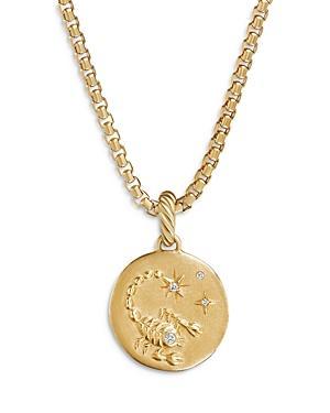 David Yurman 18K Yellow Gold Diamond Aquarius Amulet Pendant Product Image