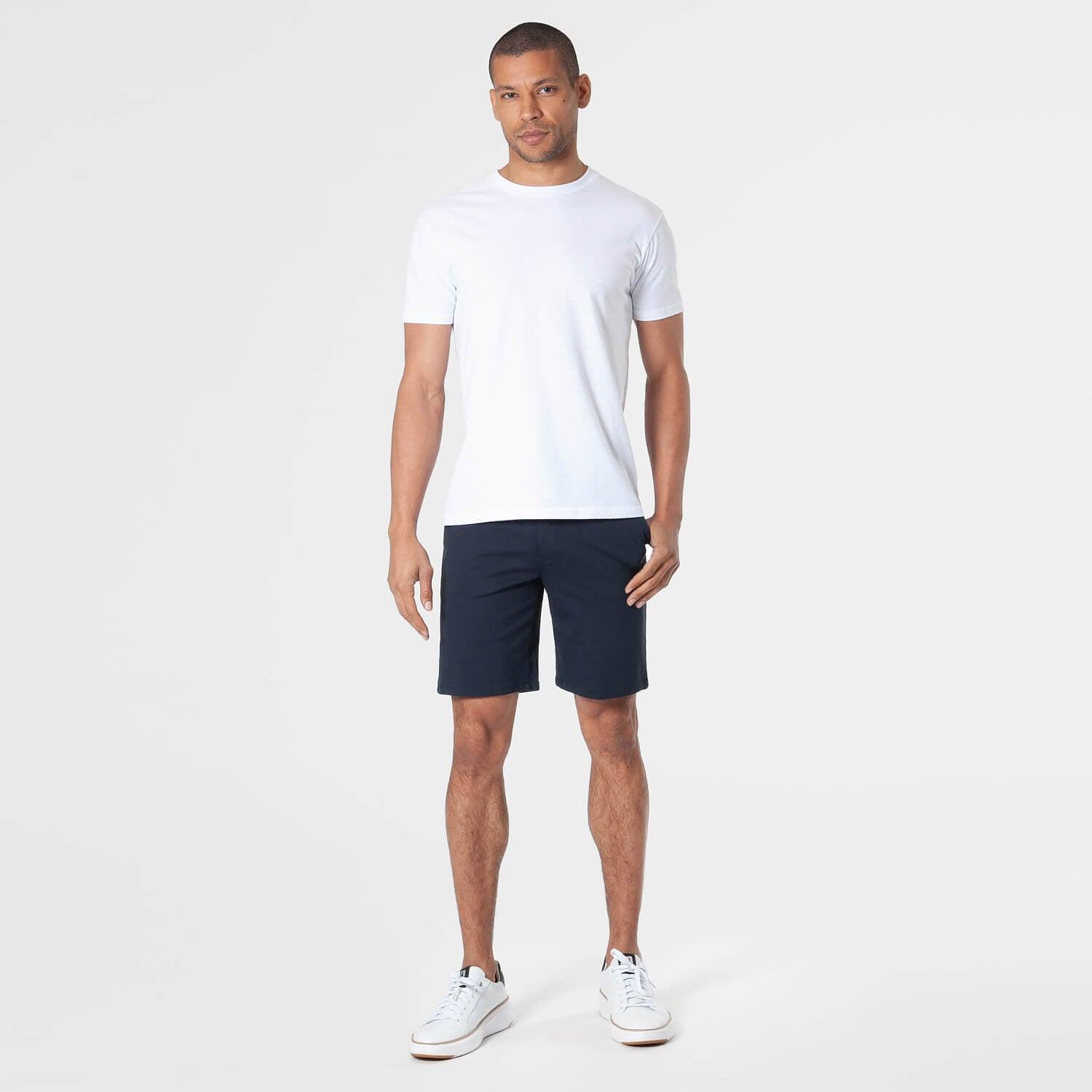 9" Navy Comfort Knit Chino Shorts Product Image