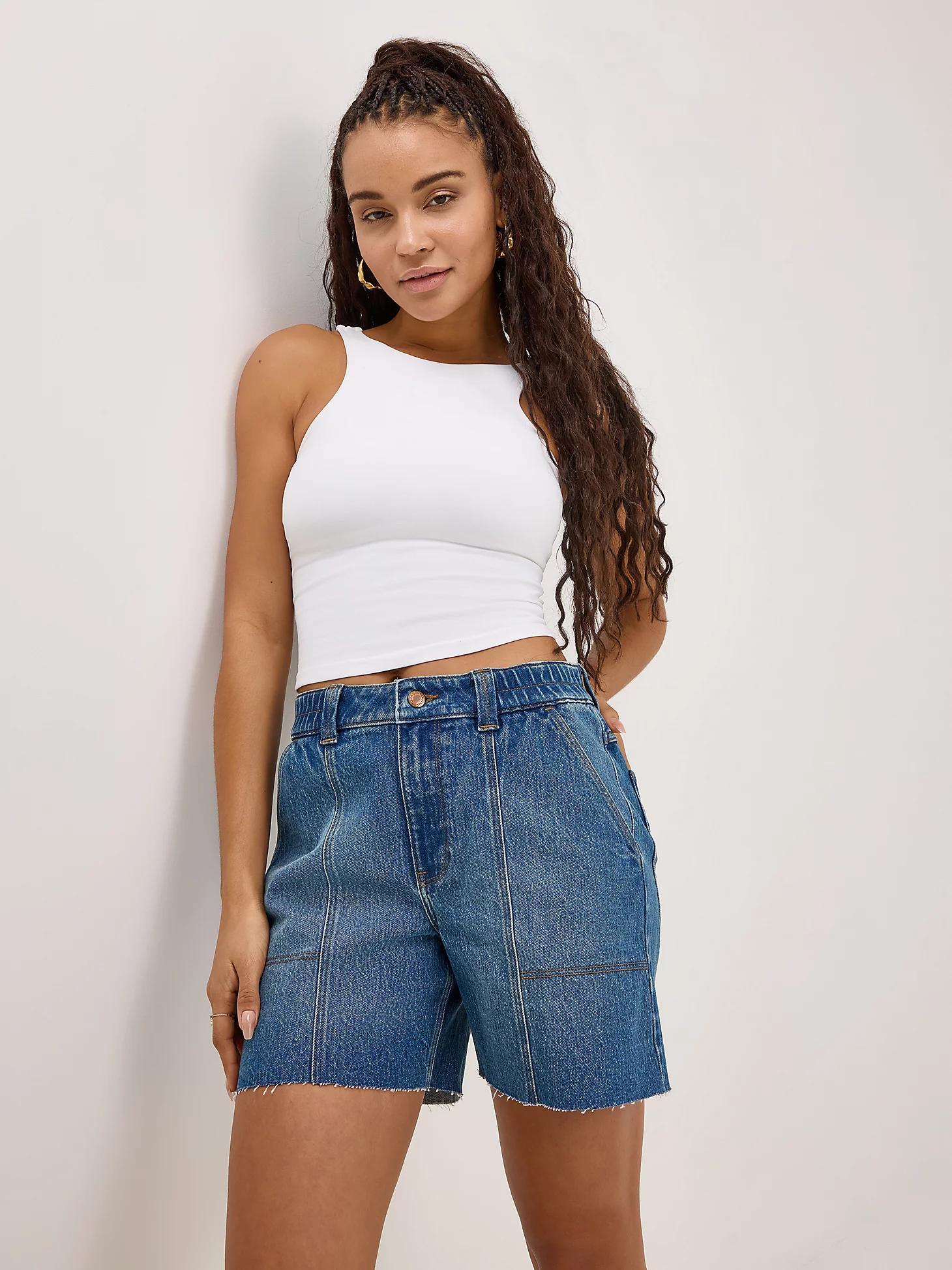 Women's High Rise Carpenter Short | Women's SHORTS & SKIRTS | Wrangler® Product Image