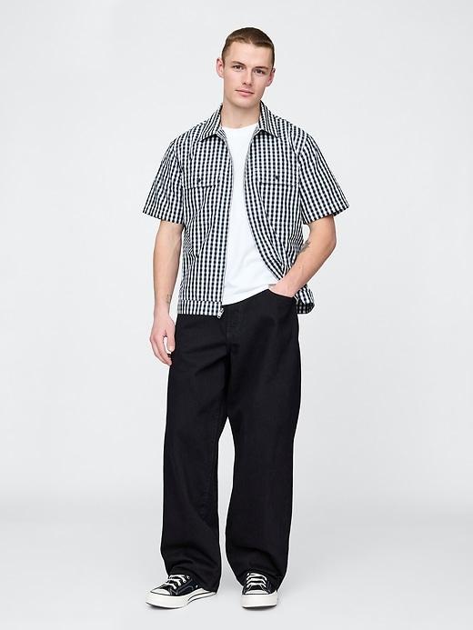 Poplin Full-Zip Pocket Shirt Product Image