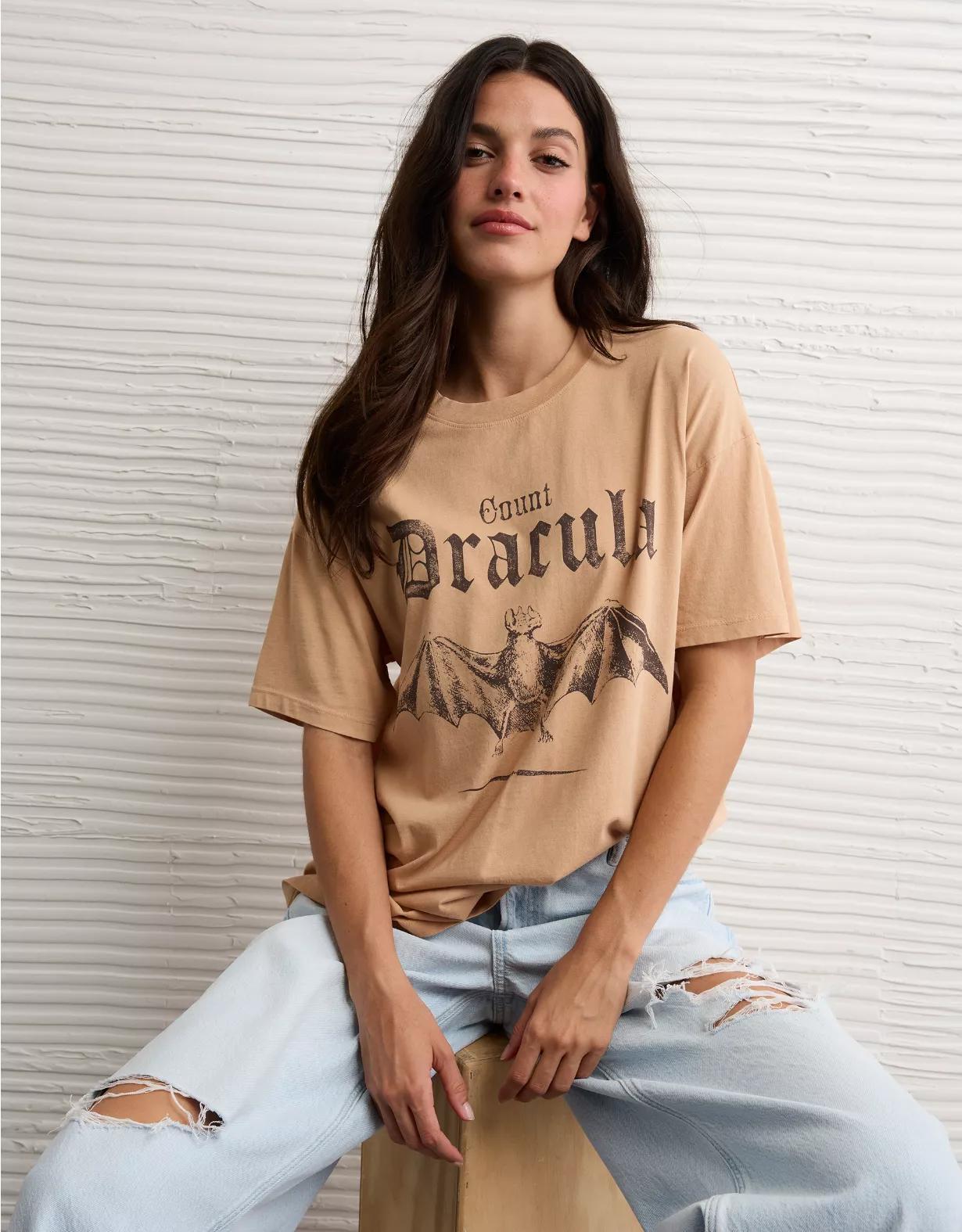 AE Oversized Halloween Graphic T-Shirt Product Image