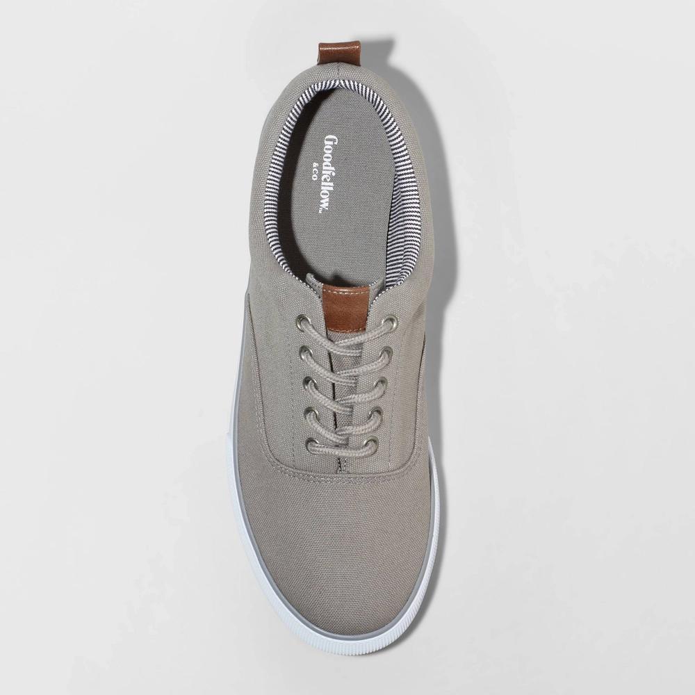 Mens Brady Sneakers - Goodfellow & Co Gray 13: Lace-Up Canvas, Padded Collar, Non-Marking Outsole Product Image