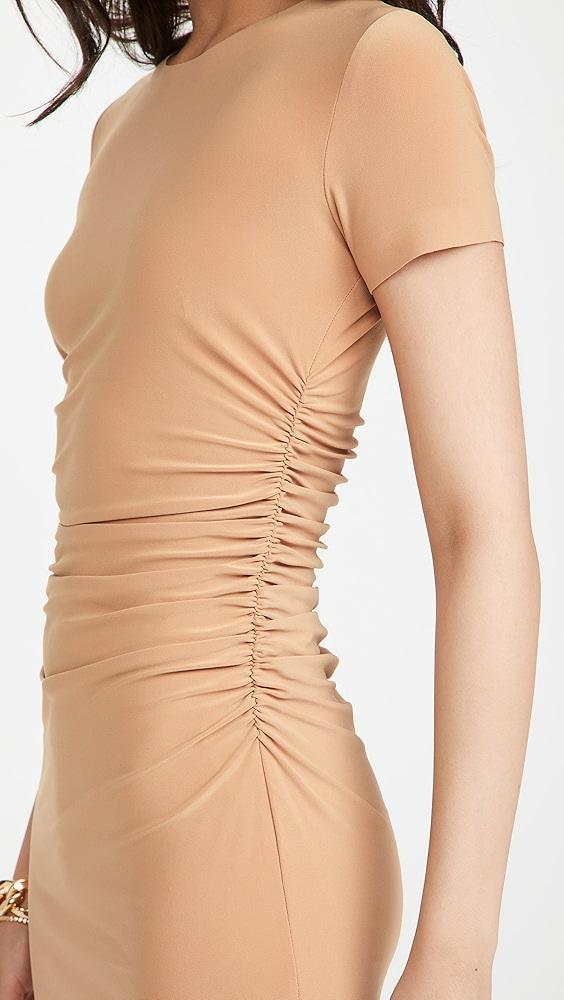 Norma Kamali Kamali Kulture Crew Neck Shirred Dress | Shopbop Product Image