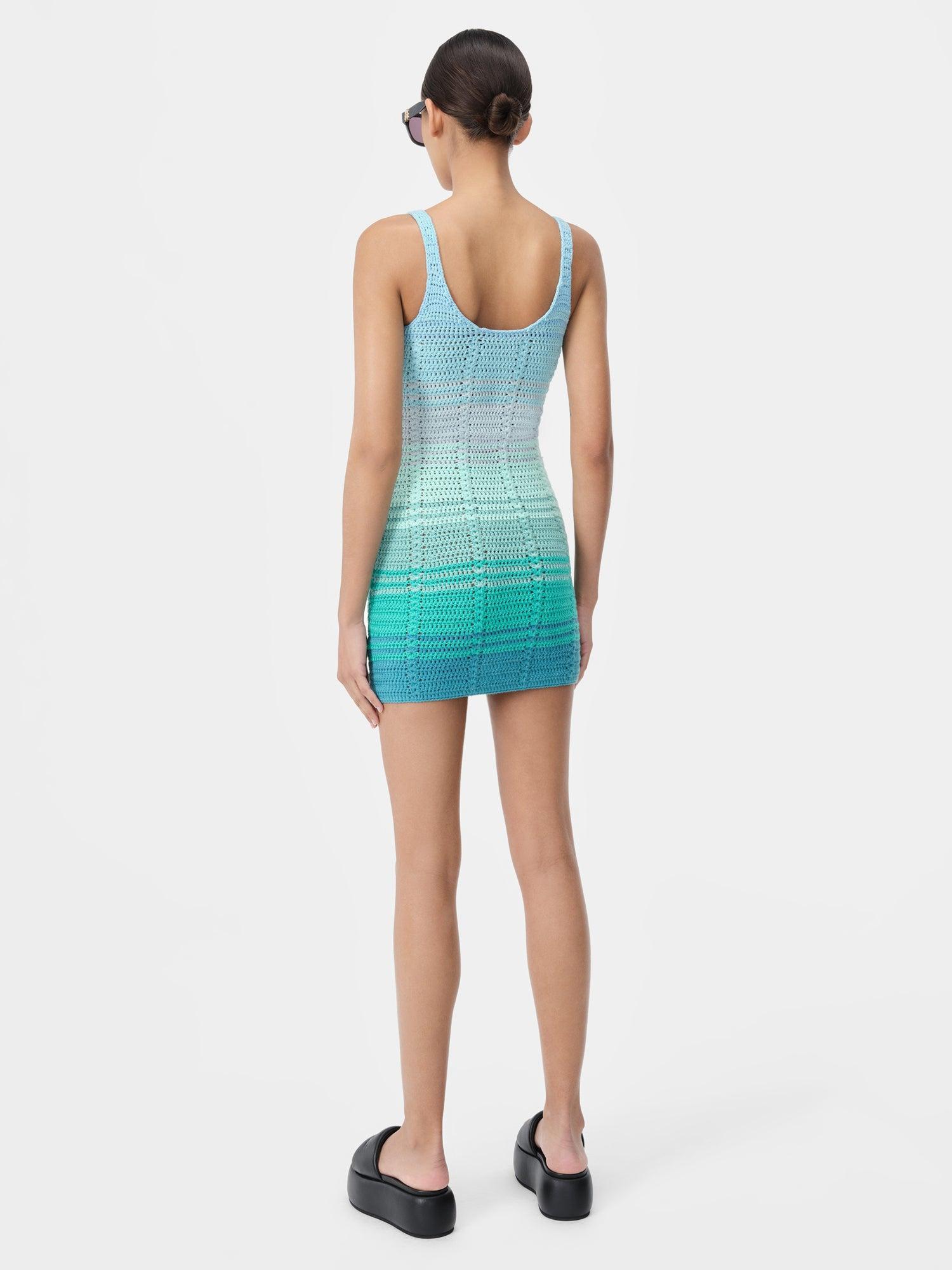 WOMEN - WOMEN'S SUNSET OMBRE CROCHET DRESS - Blue Multi Female Product Image