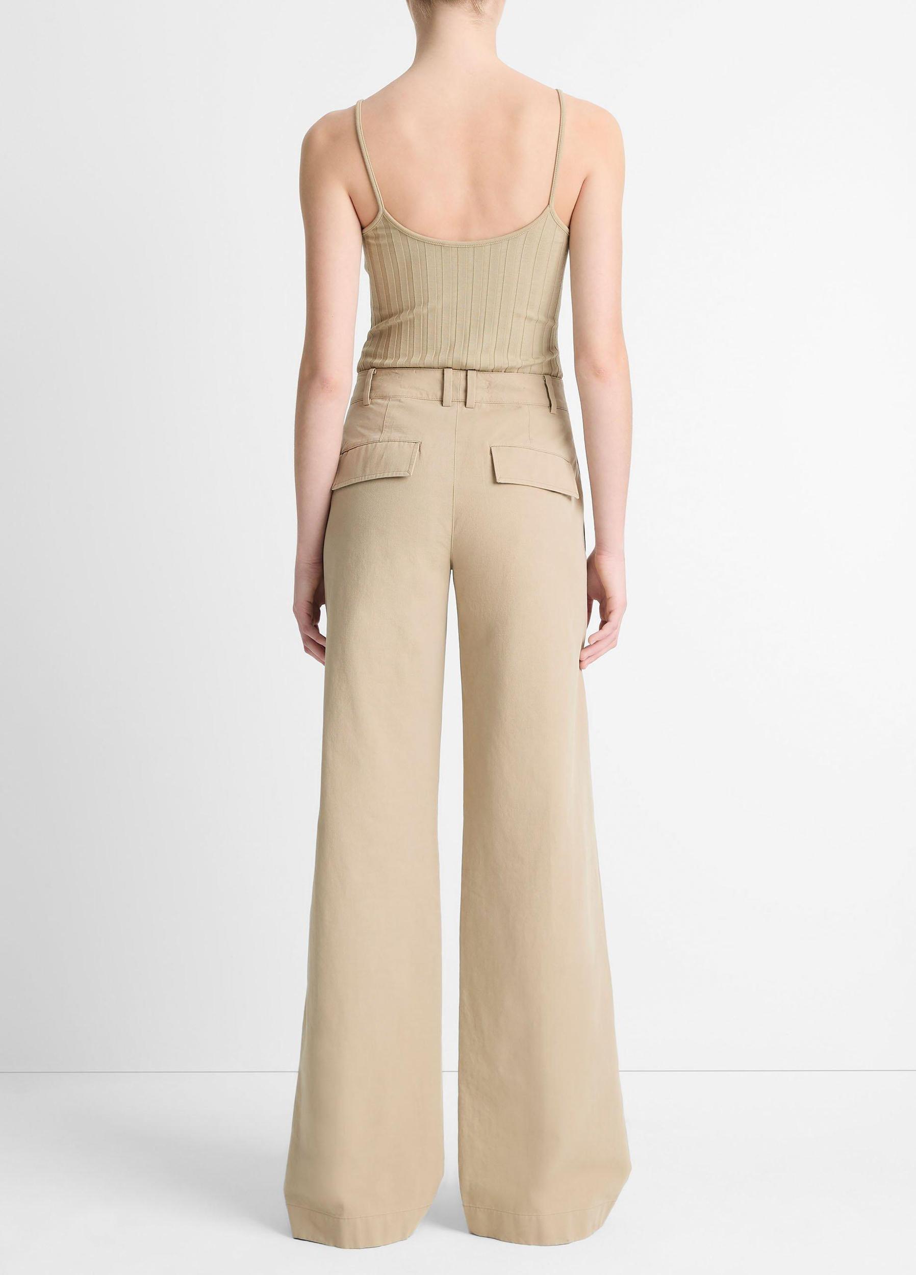 Womens Cotton Low-Rise Wide-Leg Pant, Mojave, Size 8 Vince Product Image