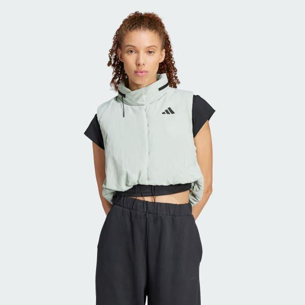 adidas City Escape Cropped Vest Wonder Silver L Womens Product Image