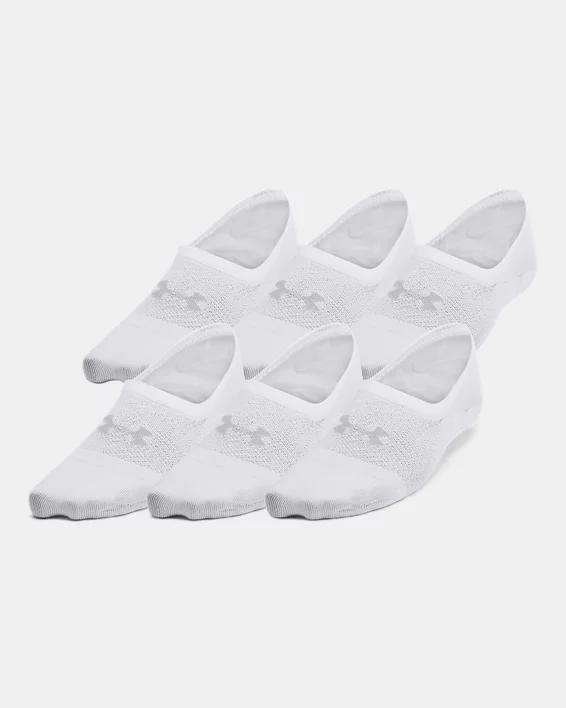 Women's Under Armour 6-Pack Breathe Lite Socks, Size: Medium, Gray Gray Castlerock Product Image