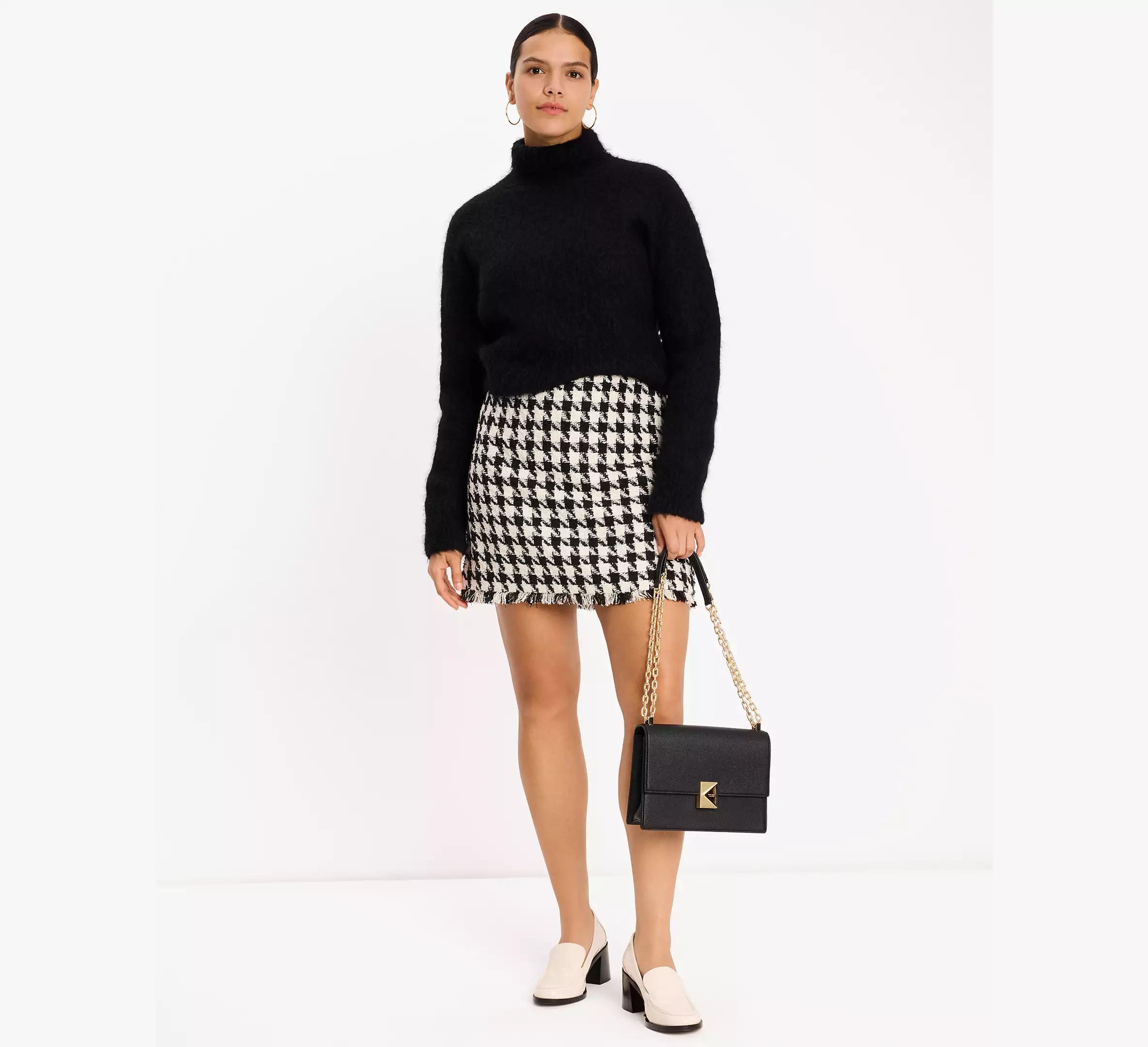 Houndstooth A-line Skirt Product Image