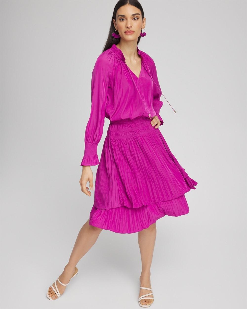 Drop Waist Pleated Tier Dress Product Image