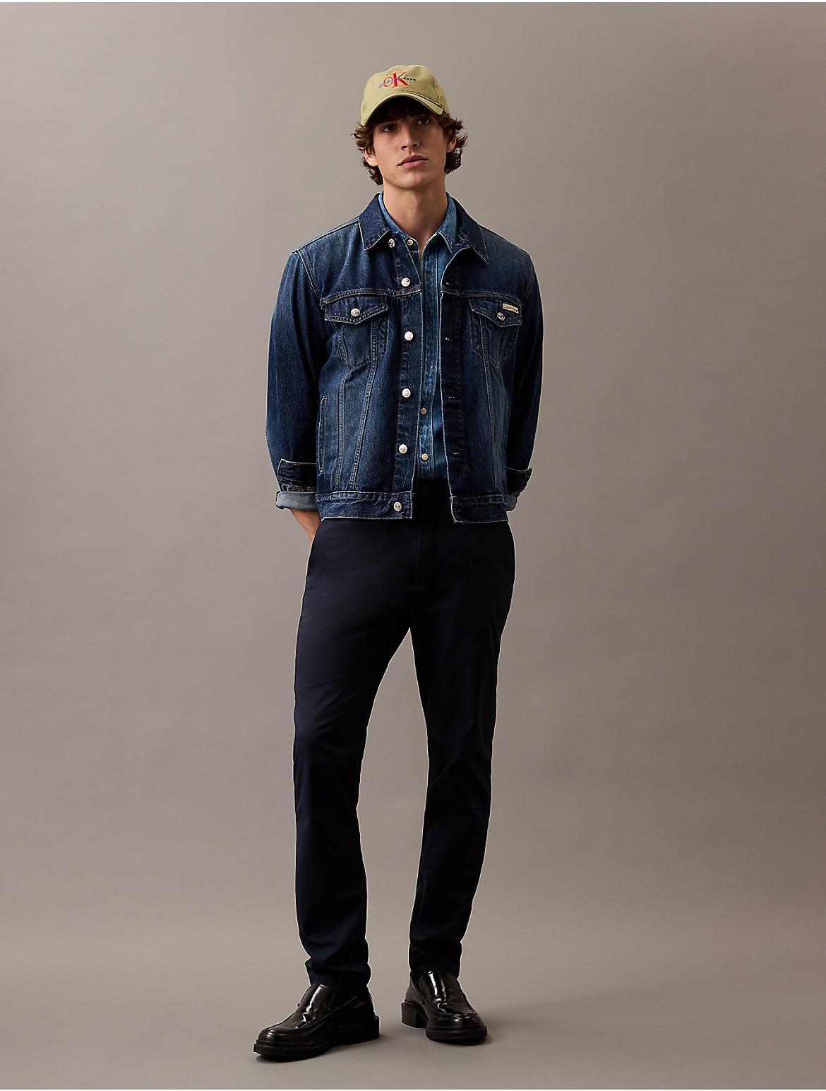 Calvin Klein Mens Tech Slim Stretch Woven Chino - Navy Product Image