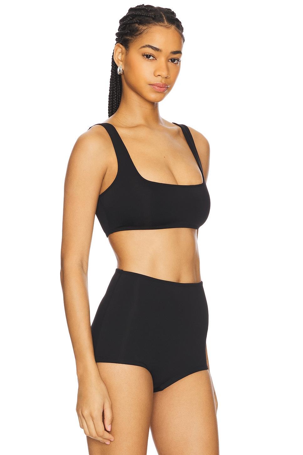 Square Neck Compression Swim Top Good American Product Image