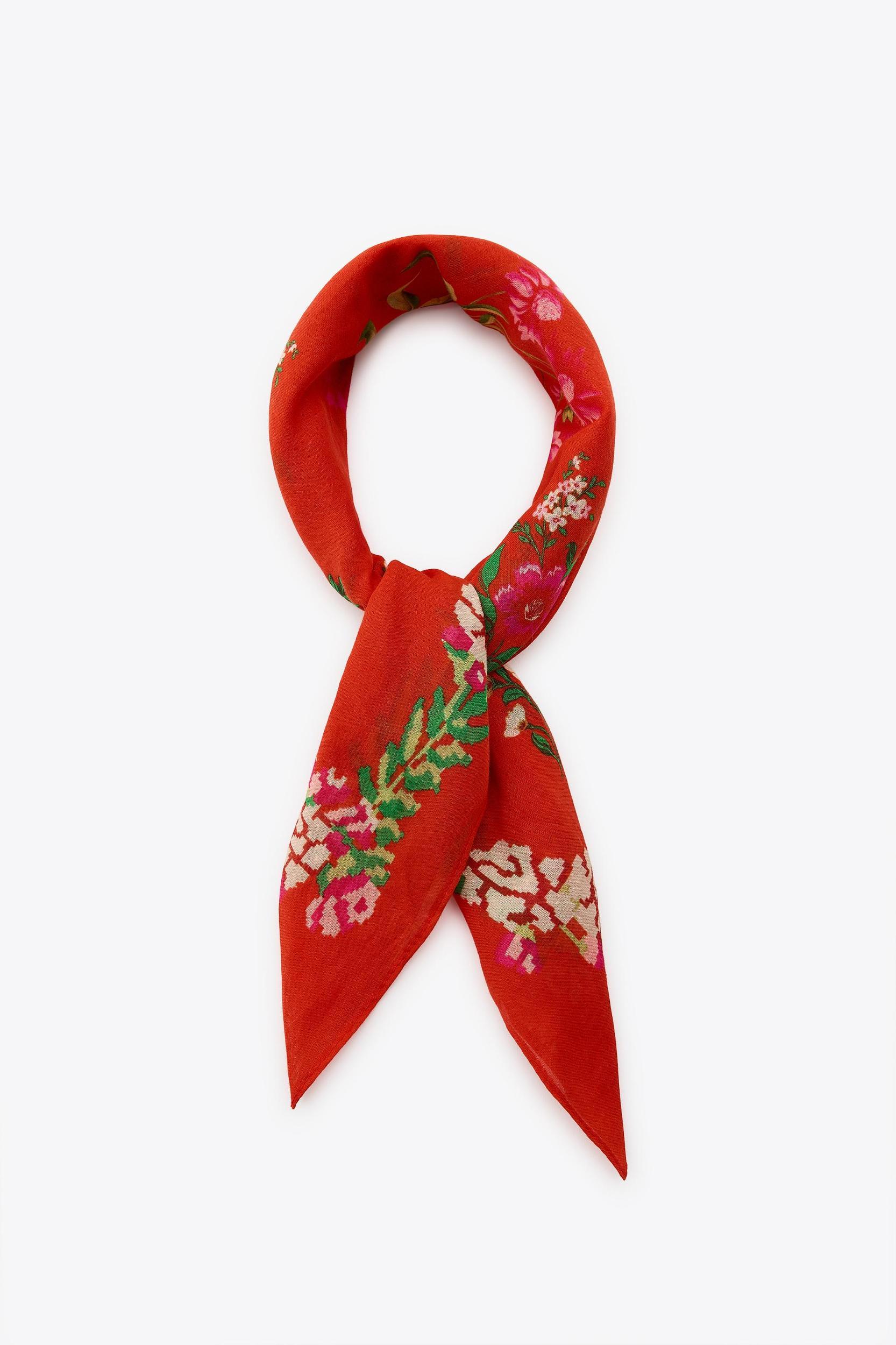 EMBROIDERED COTTON SCARF Product Image