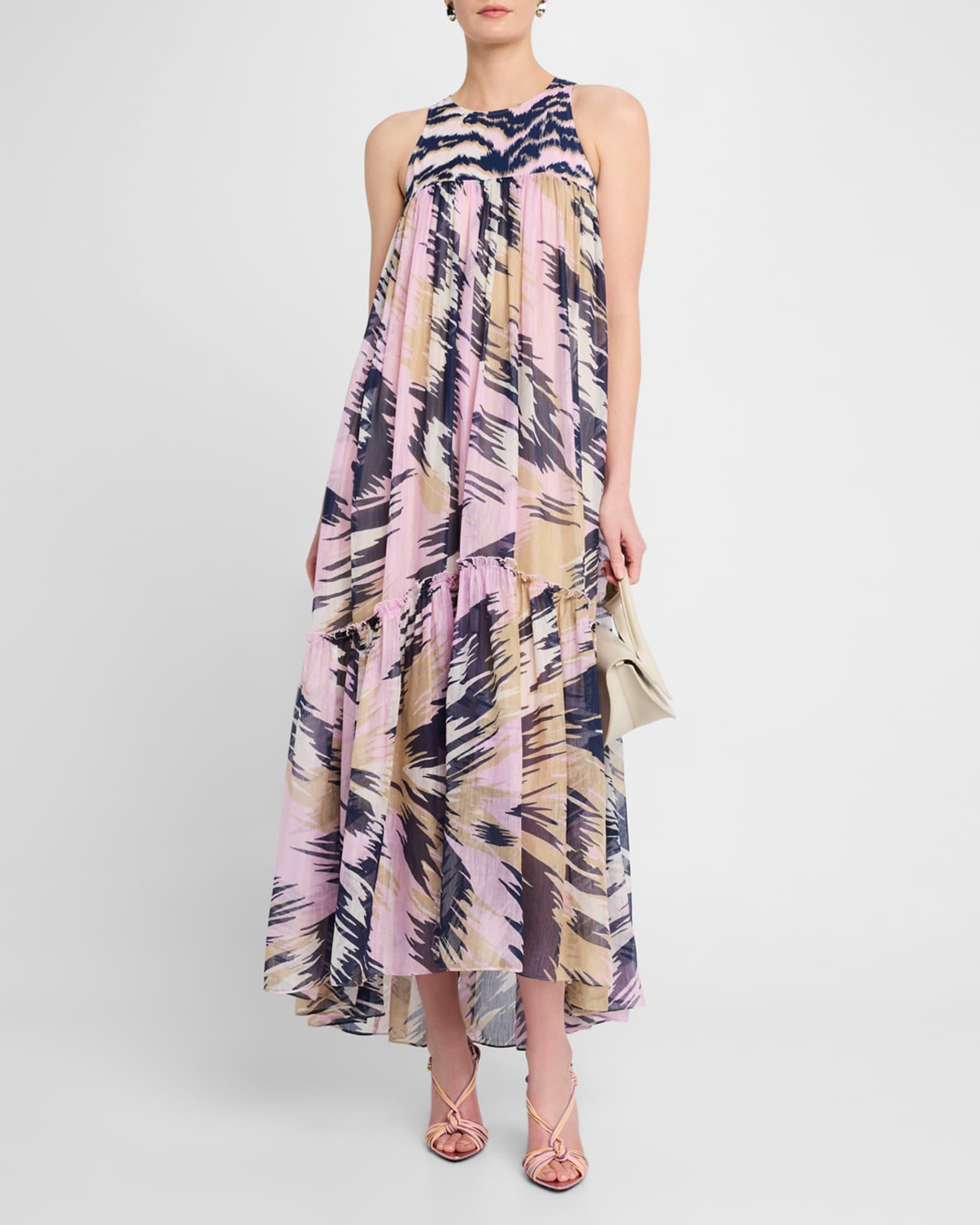 Melisse Abstract-Print Trapeze Maxi Dress Product Image