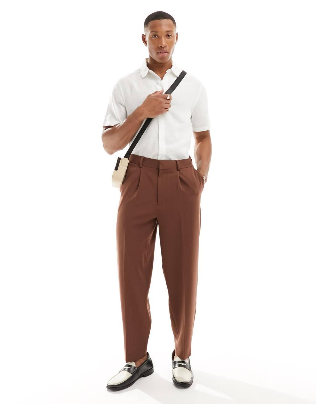 ASOS DESIGN smart linen short sleeve shirt Product Image