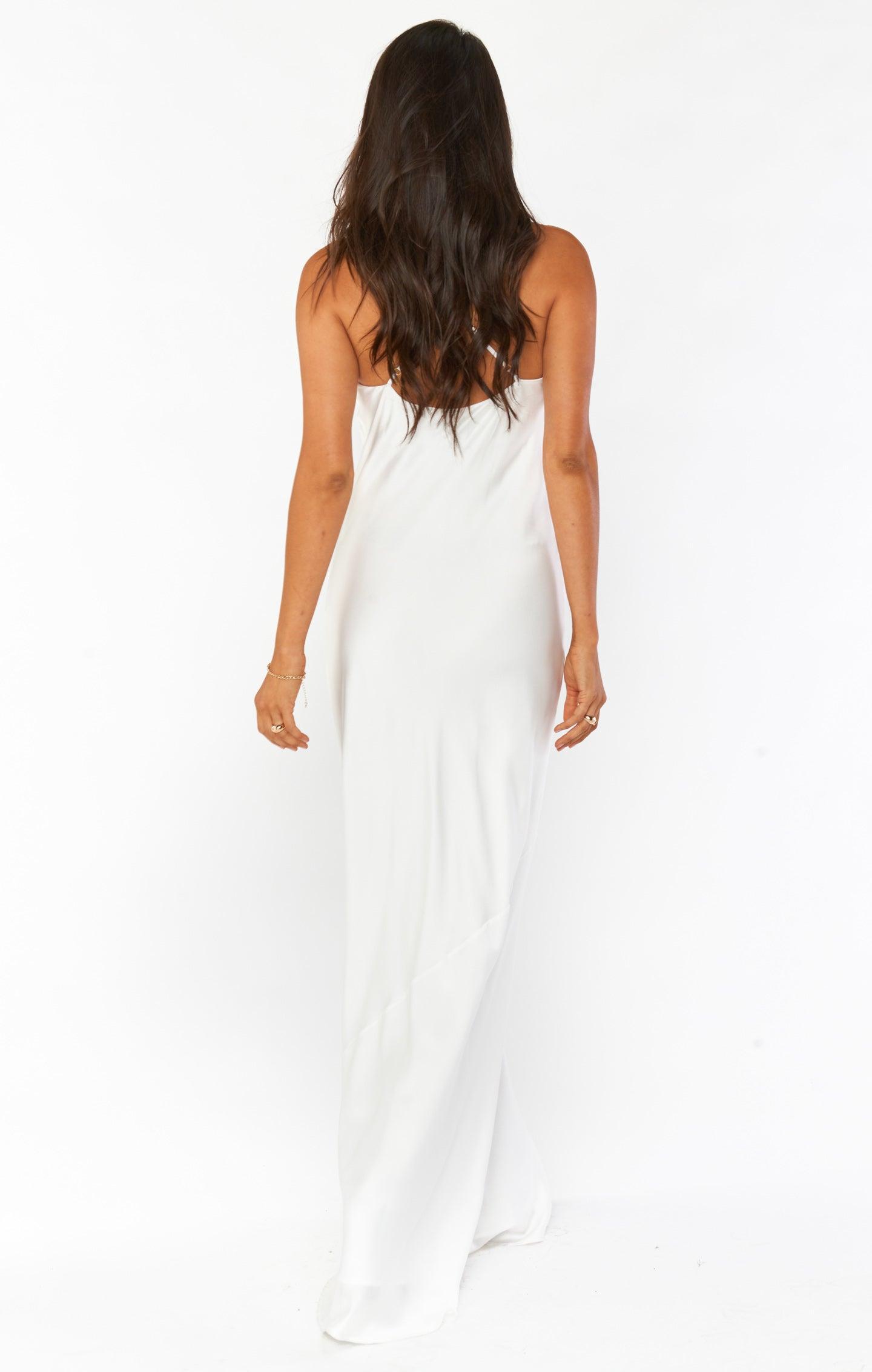 Tuscany Maxi Slip Dress ~ Rose Gold Luxe Satin Product Image