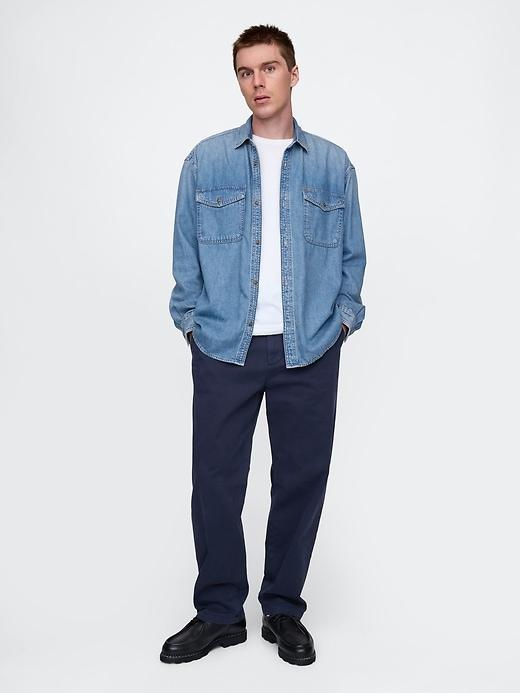 UltraSoft Denim Big Shirt Product Image