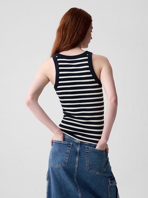 Modern Rib Halter Tank Top Product Image