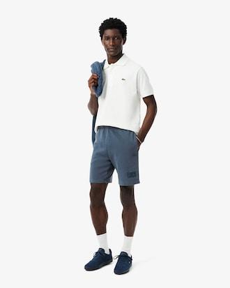 Washed Effect Cotton Fleece Shorts Product Image