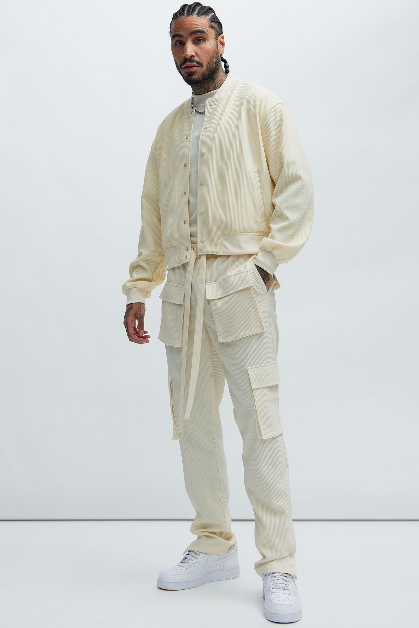 Show Up Snap Relaxed Cargo Pants - OffWhite Product Image