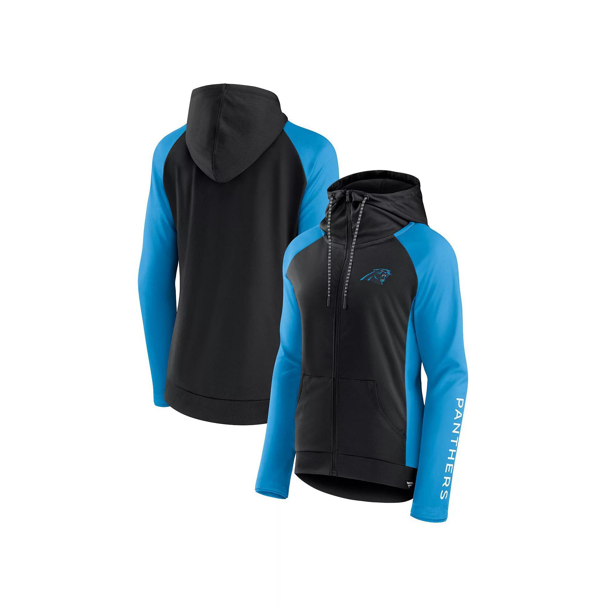 Women's Fanatics Branded Navy/Light Blue Tennessee Titans End Around Lightweight Raglan Full-Zip Hoodie Jacket, Size: XS Product Image