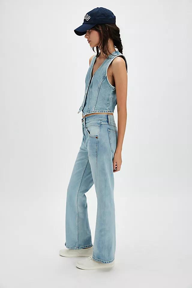 RE/DONE Mid-Rise Kick Flare Solid Jeans Product Image
