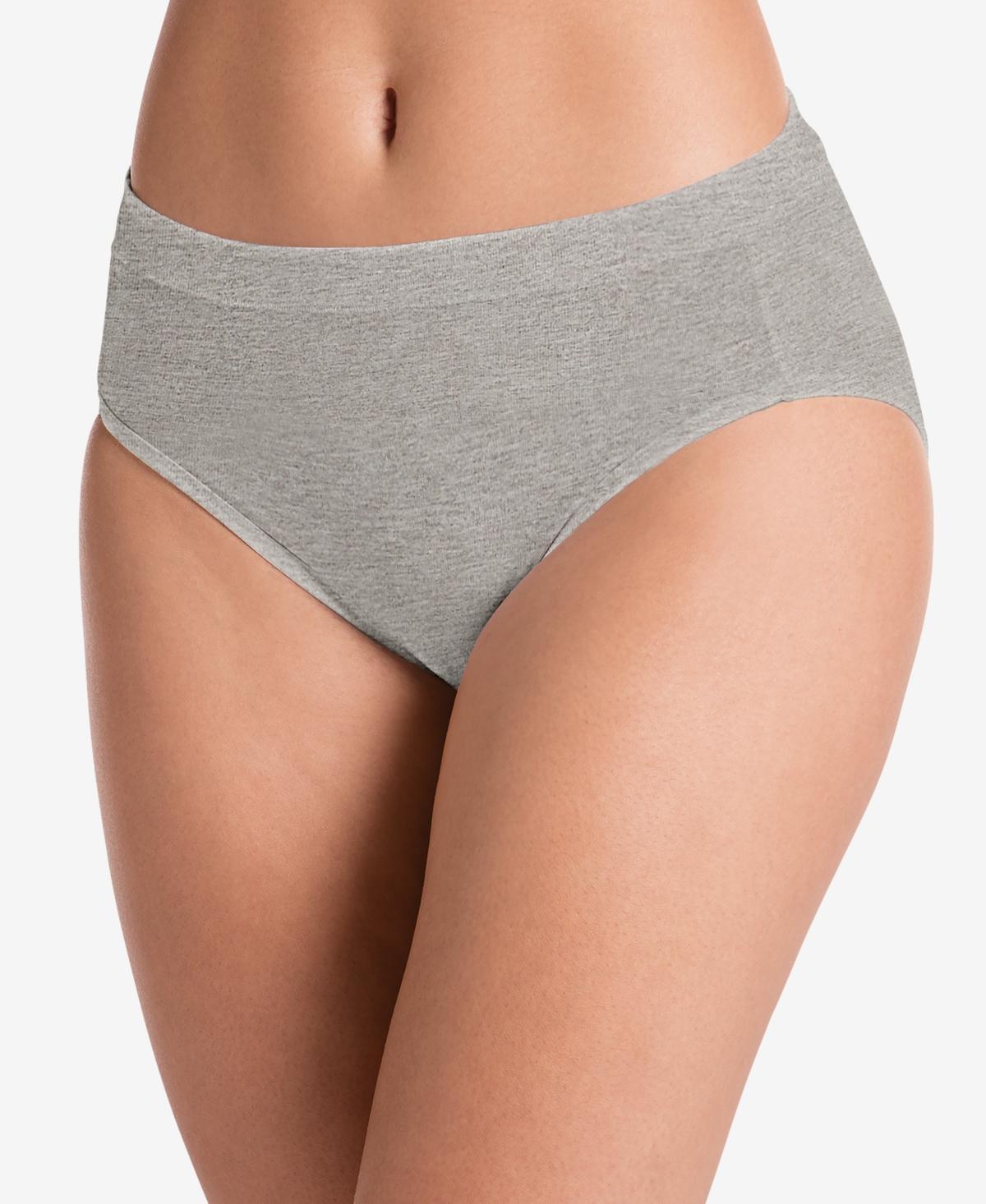 Women's Jockey® Cotton Stretch Hi-Cut Panty 1555, Just Past Black Product Image