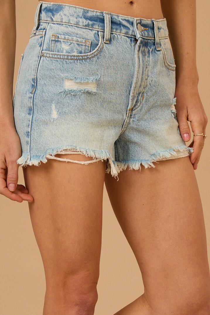 Hartley Distressed Denim Shorts Product Image
