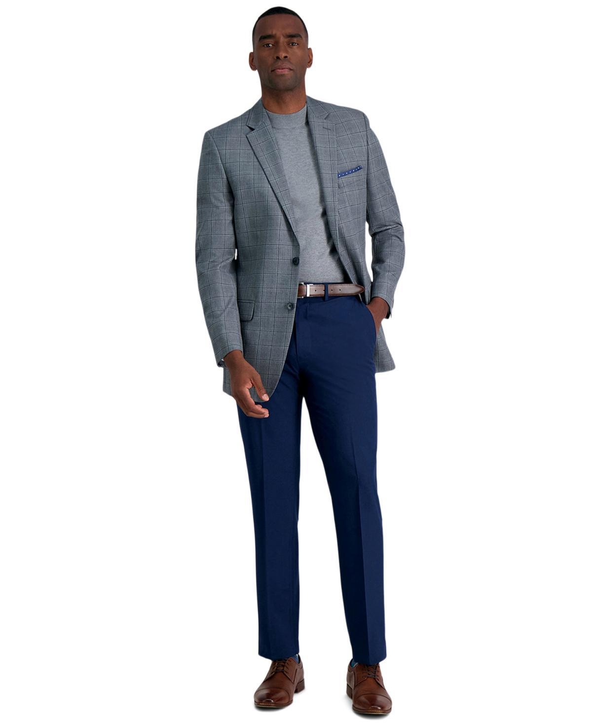 Men's J.M. Haggar Premium Slim-Fit 4-Way Stretch Flat-Front Dress Pants, Size: 38 X 32, Blue Product Image