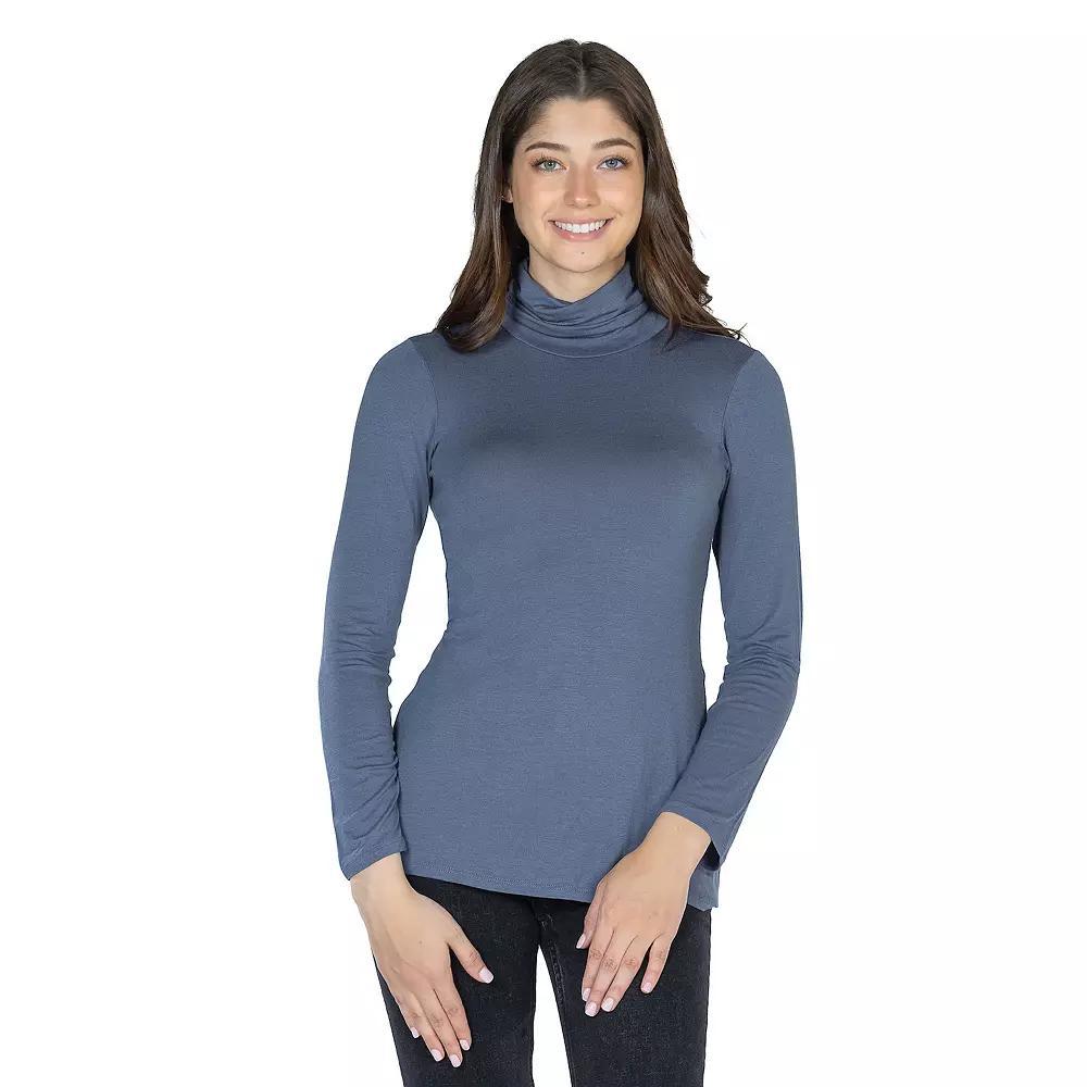 Women's 24Seven Comfort Apparel Classic Long Sleeve Turtleneck, Size: XXL, Red Product Image
