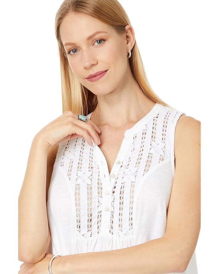 Lace Trim Mix Tunic Tank Product Image