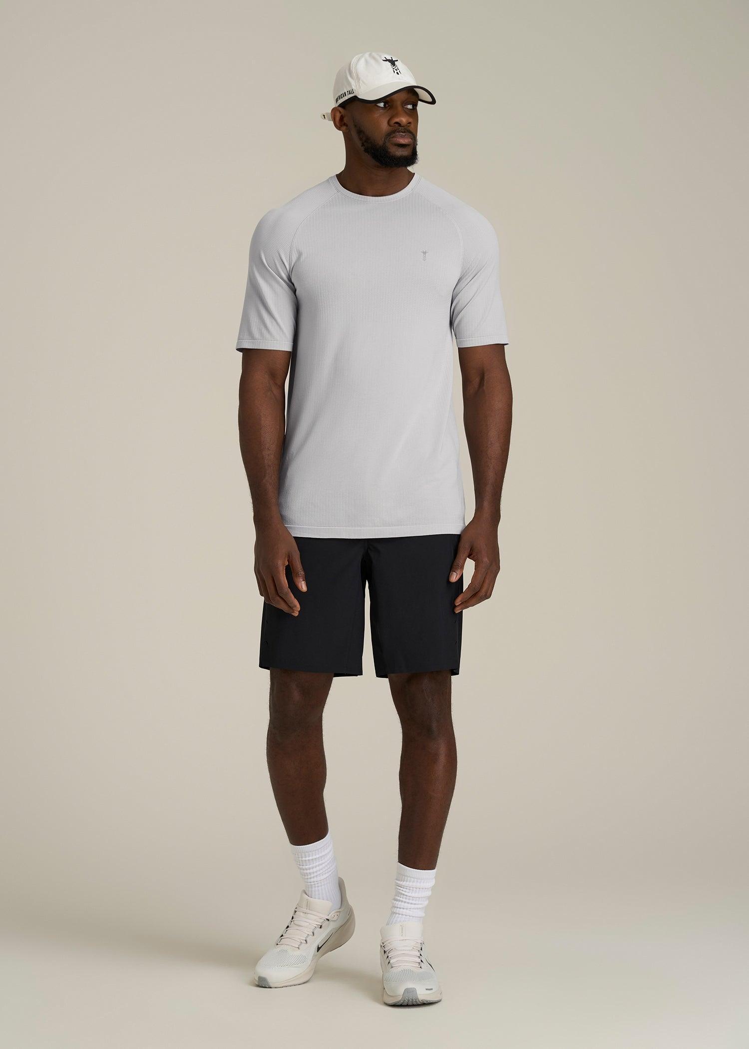 Vented Training Top for Tall Men in Silver Drop Male Product Image