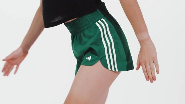 adidas Pacer Training 3-Stripes Woven High-Rise Shorts Pink Fusion S 3 Womens Product Image