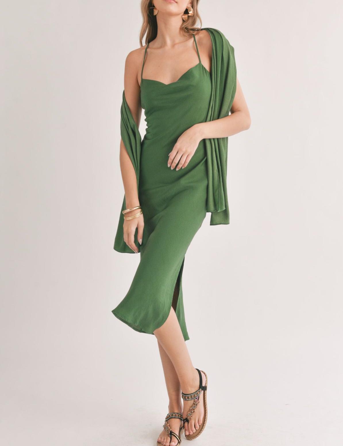 Cowl Neck Slip Dress Product Image
