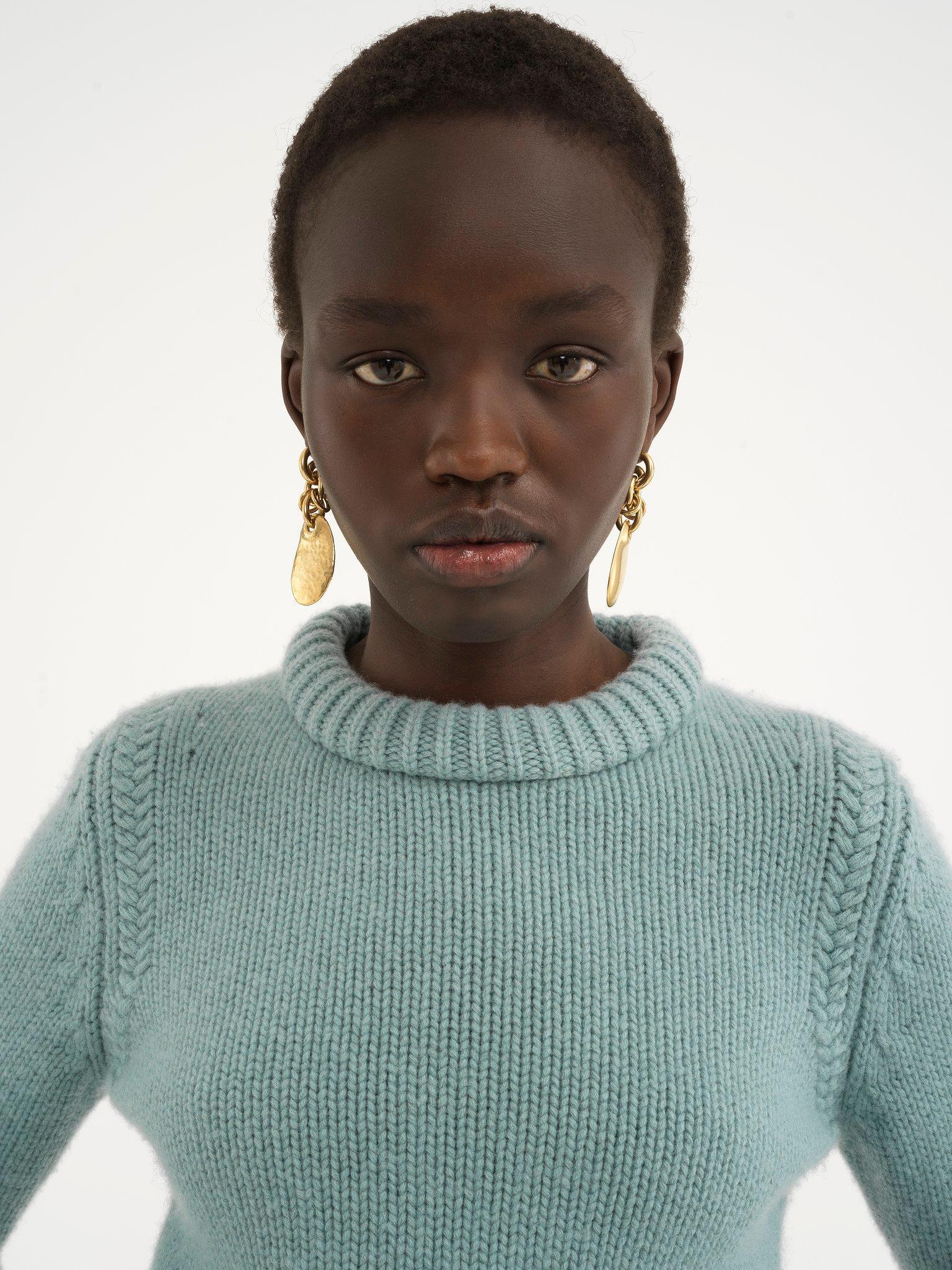 Cropped sweater in cashmere blend Product Image