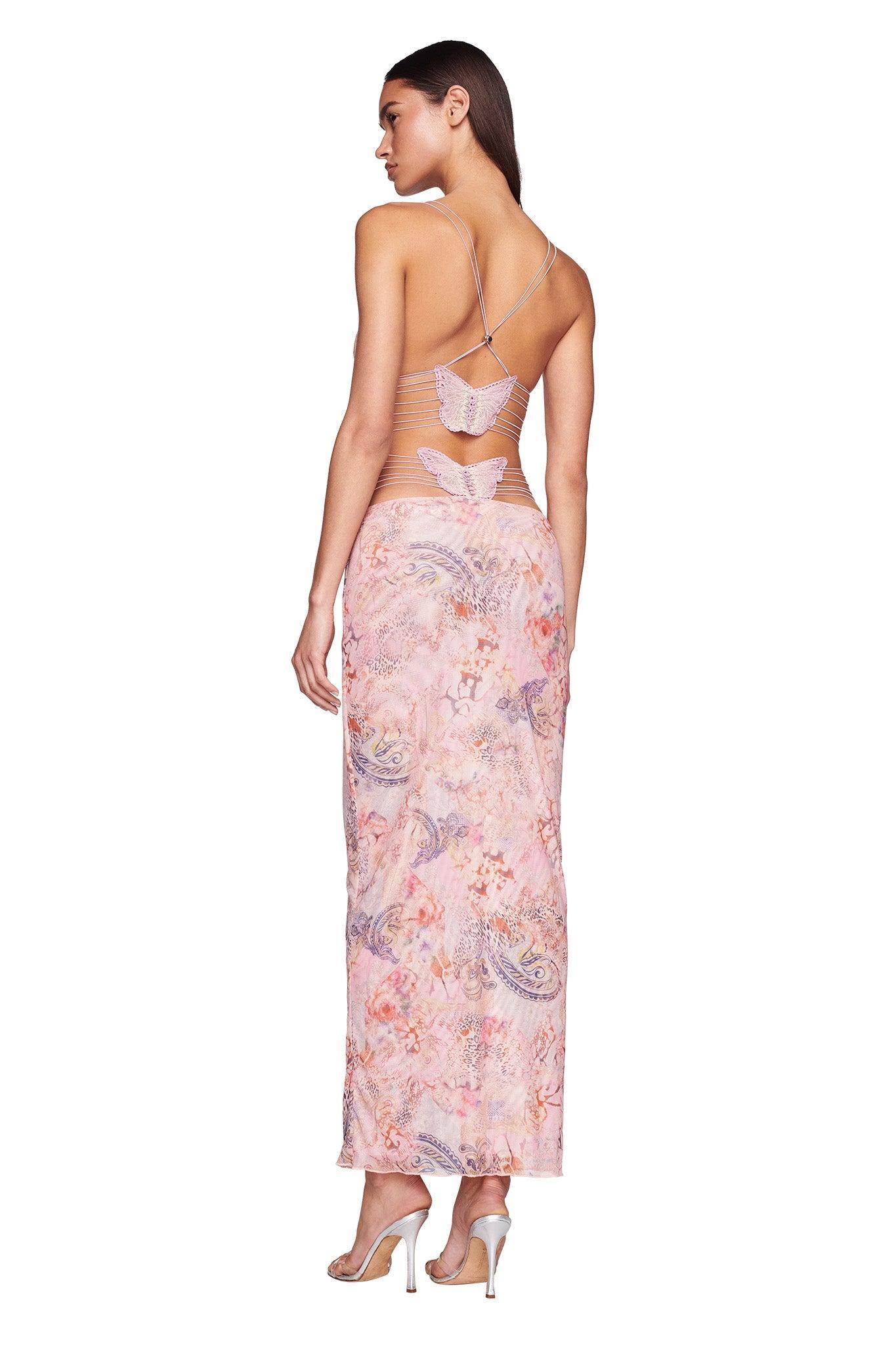 ELLERY DRESS - PINK : FLORA PAISLEY Product Image