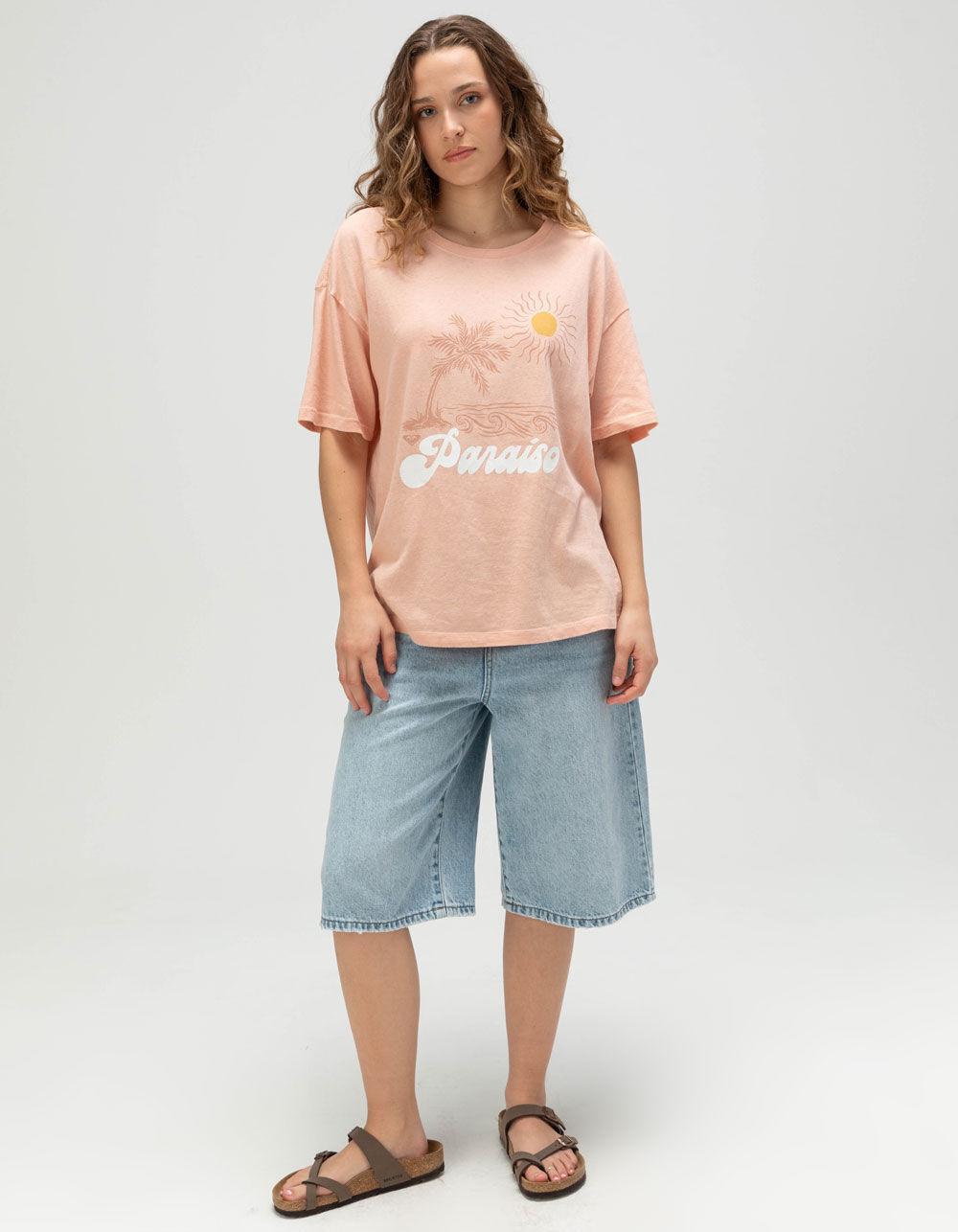 ROXY Paraiso Womens Boyfriend Tee - BLUSH Product Image