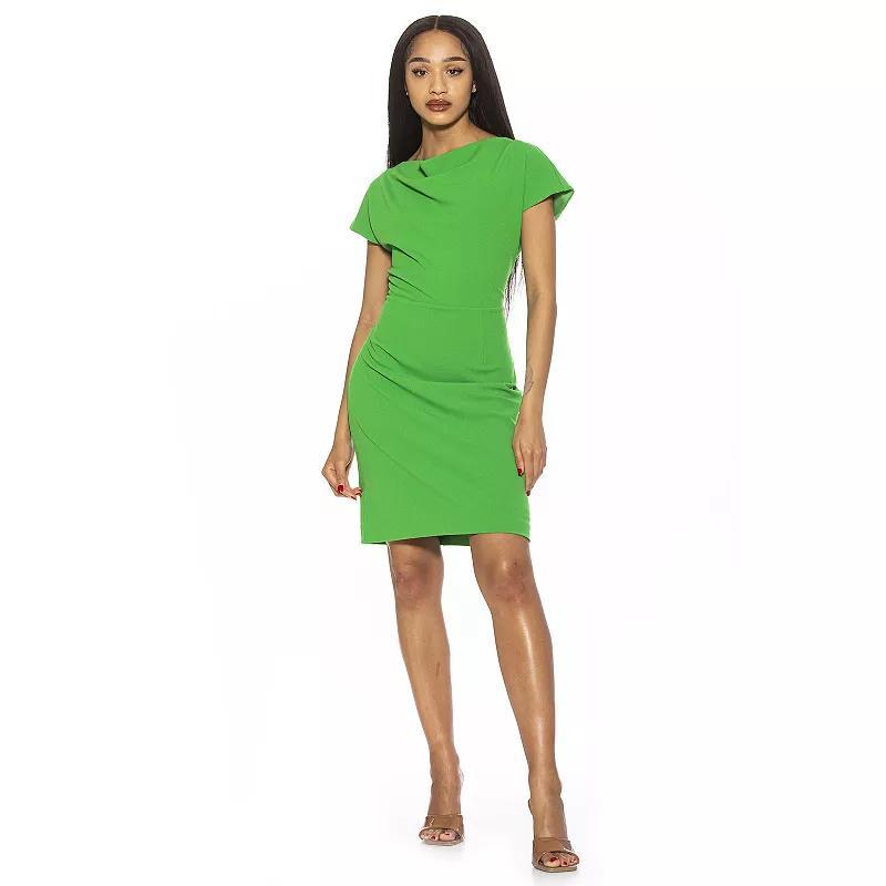 Women's ALEXIA ADMOR Draped Bodice Sheath Dress, Size: XS, Pink Product Image