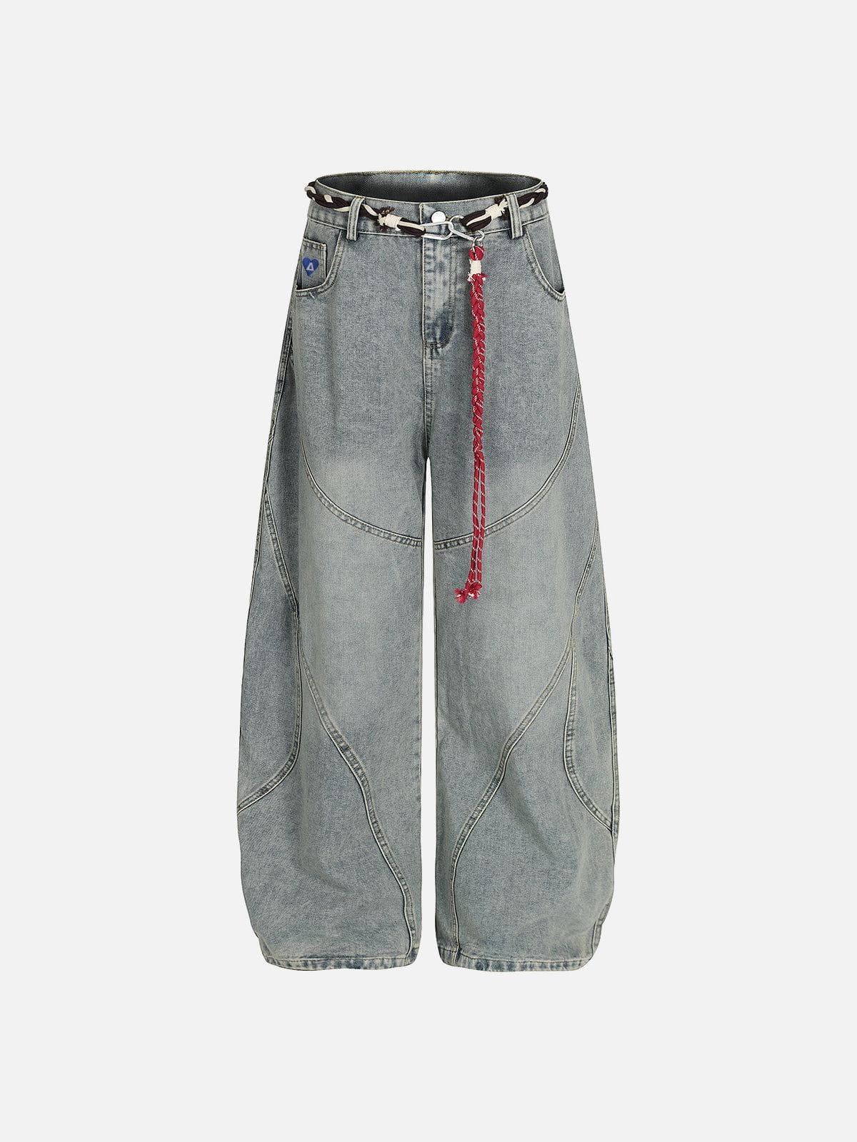 Aelfric Eden Rope Washed Baggy Barrel Jeans Product Image
