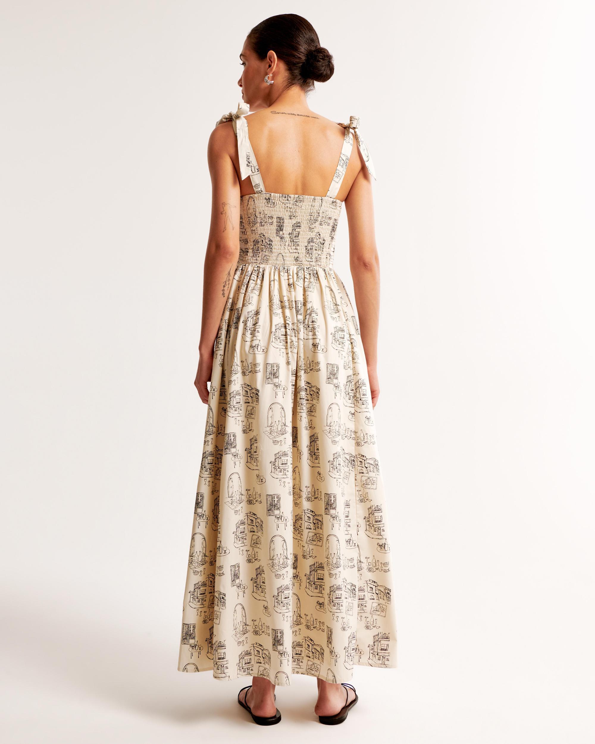 The A&F Emerson Tie-Strap Maxi Dress Product Image