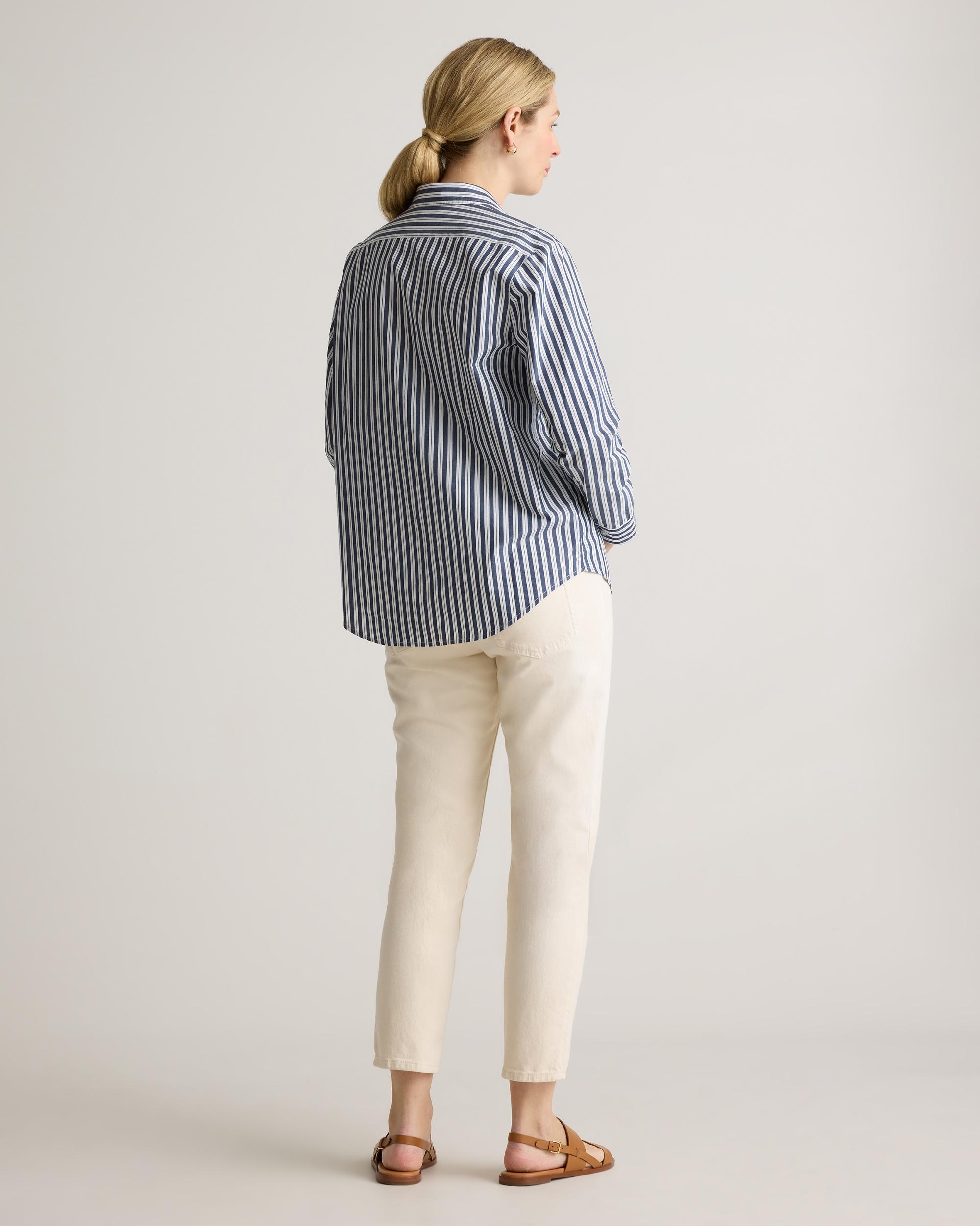 Quince | Women's Poplin Maternity Long Sleeve Shirt Size XS, Organic Cotton Product Image
