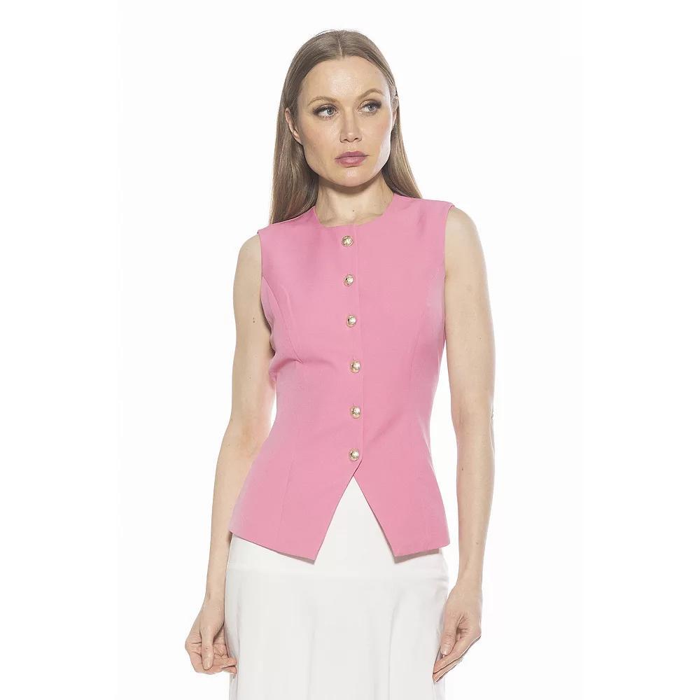 Womens ALEXIA ADMOR Kinsley Crewneck Sleeveless Vest Top Product Image