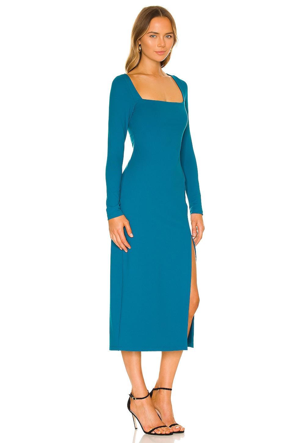 Square Neck Slit Dress Product Image