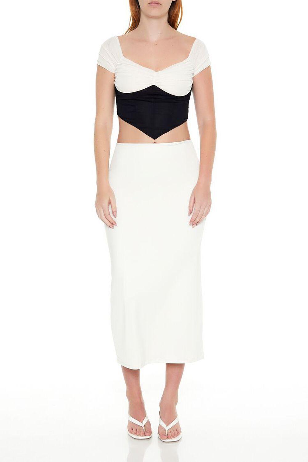 Colorblock Mesh Crop Top | Forever 21 Product Image