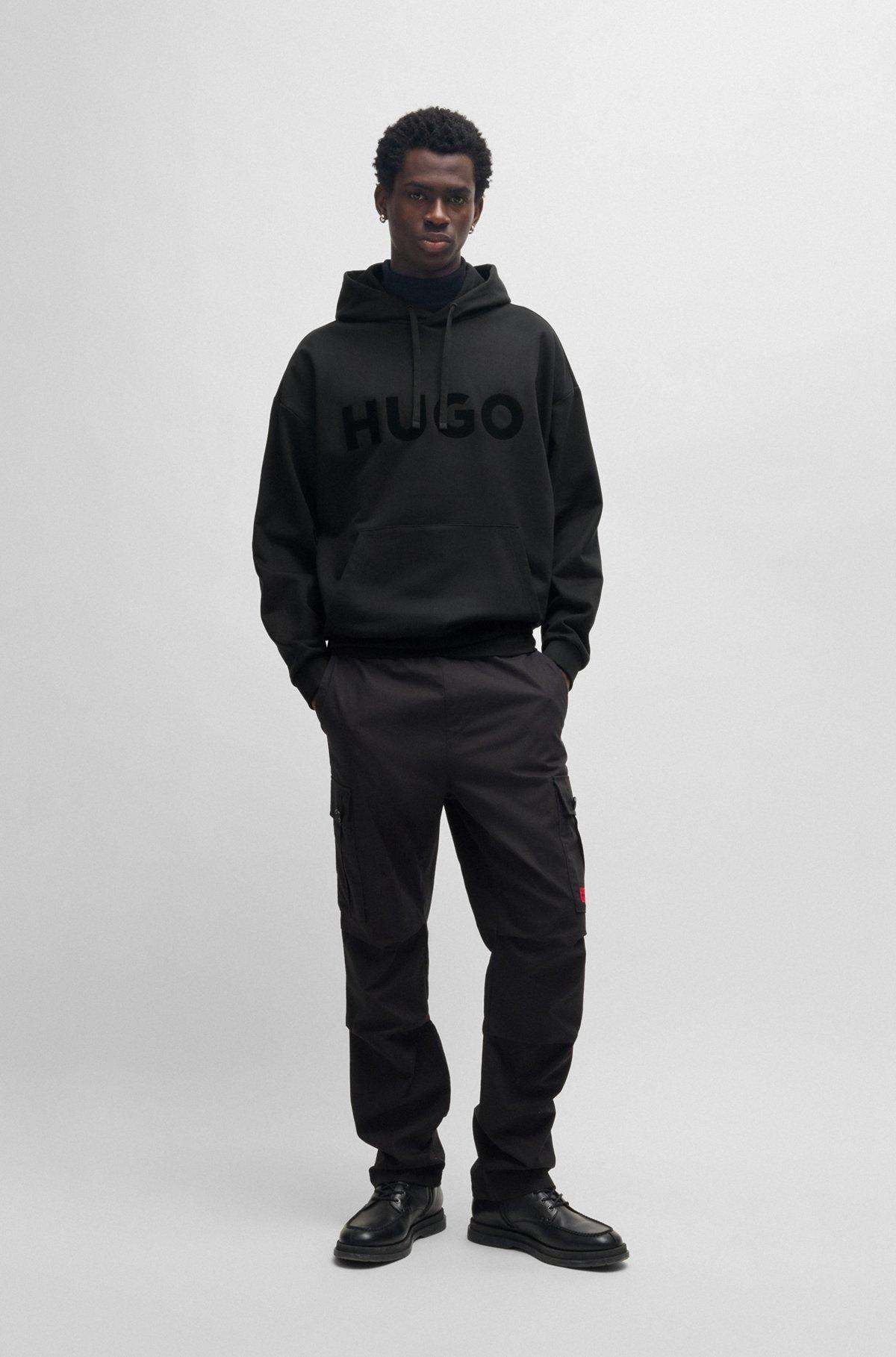 Oversize-fit hoodie in cotton terry with tonal logo Product Image