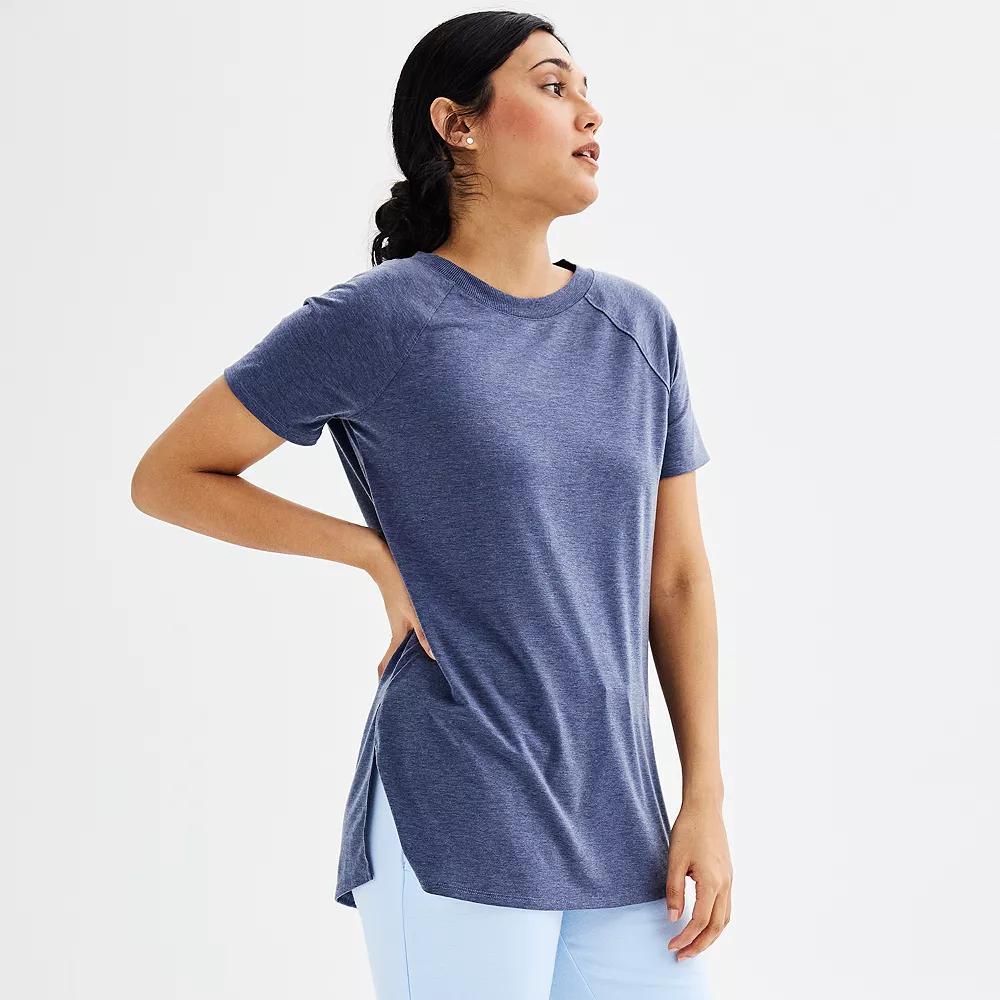 Women's Tek Gear® Short Sleeve Tunic Tee, Size: Small, Smokey Grey Product Image