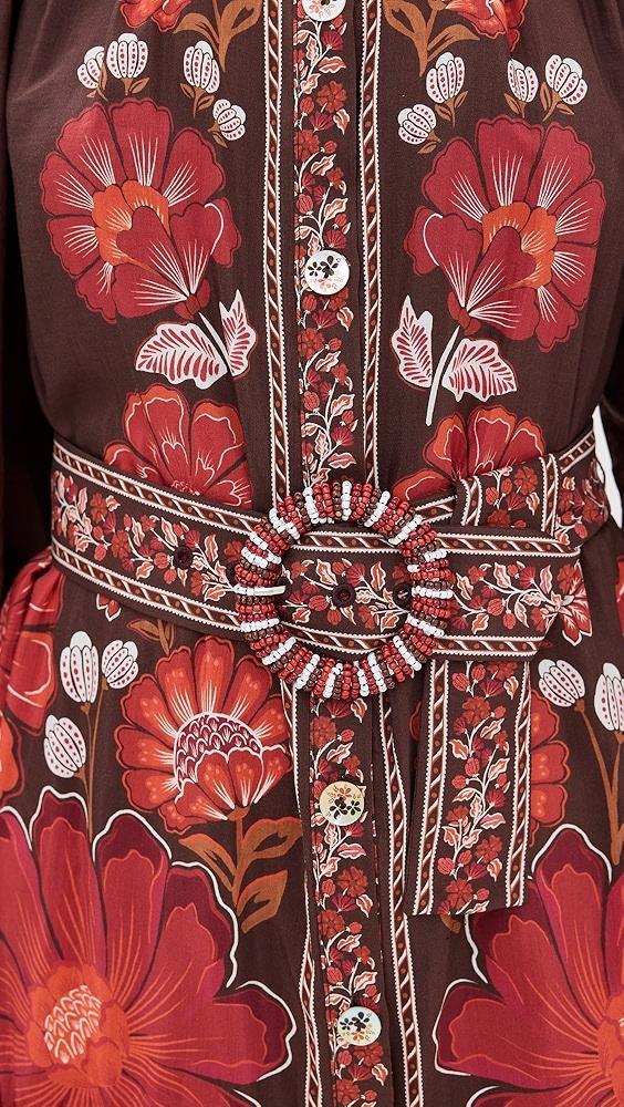 FARM Rio Gigi Tapestry Brown Mini Dress | Shopbop Product Image