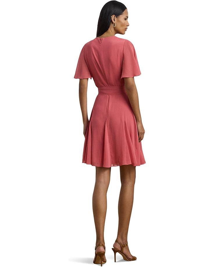 Floral Georgette Short-Sleeve Dress Product Image