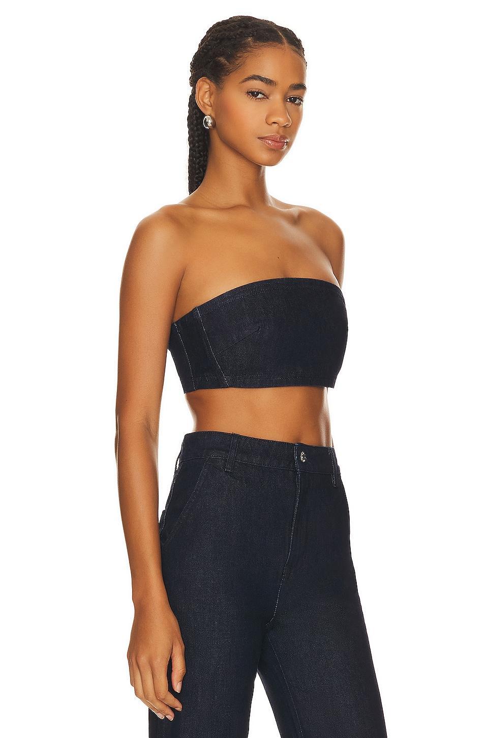 Lilah Denim Tube Top GRLFRND Product Image