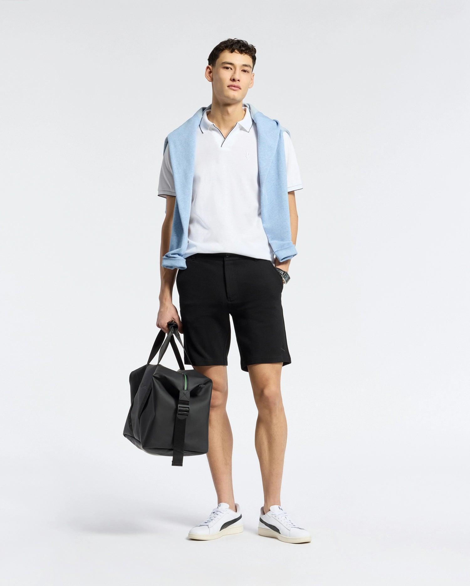 Men's East Hills Johnny Collar Polo 100 WHITE / S Product Image