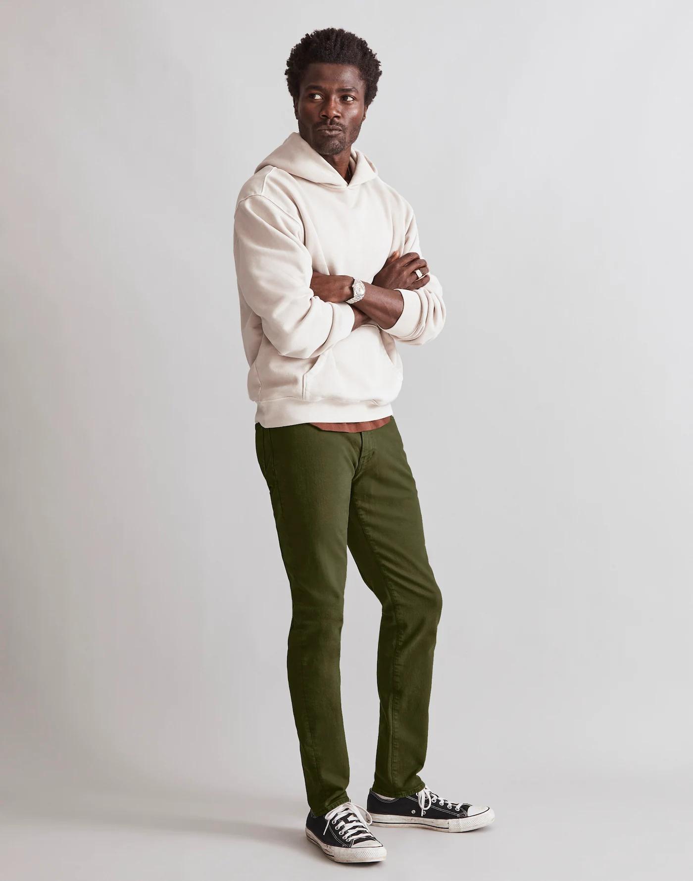Garment-Dyed Athletic Slim Jeans Product Image